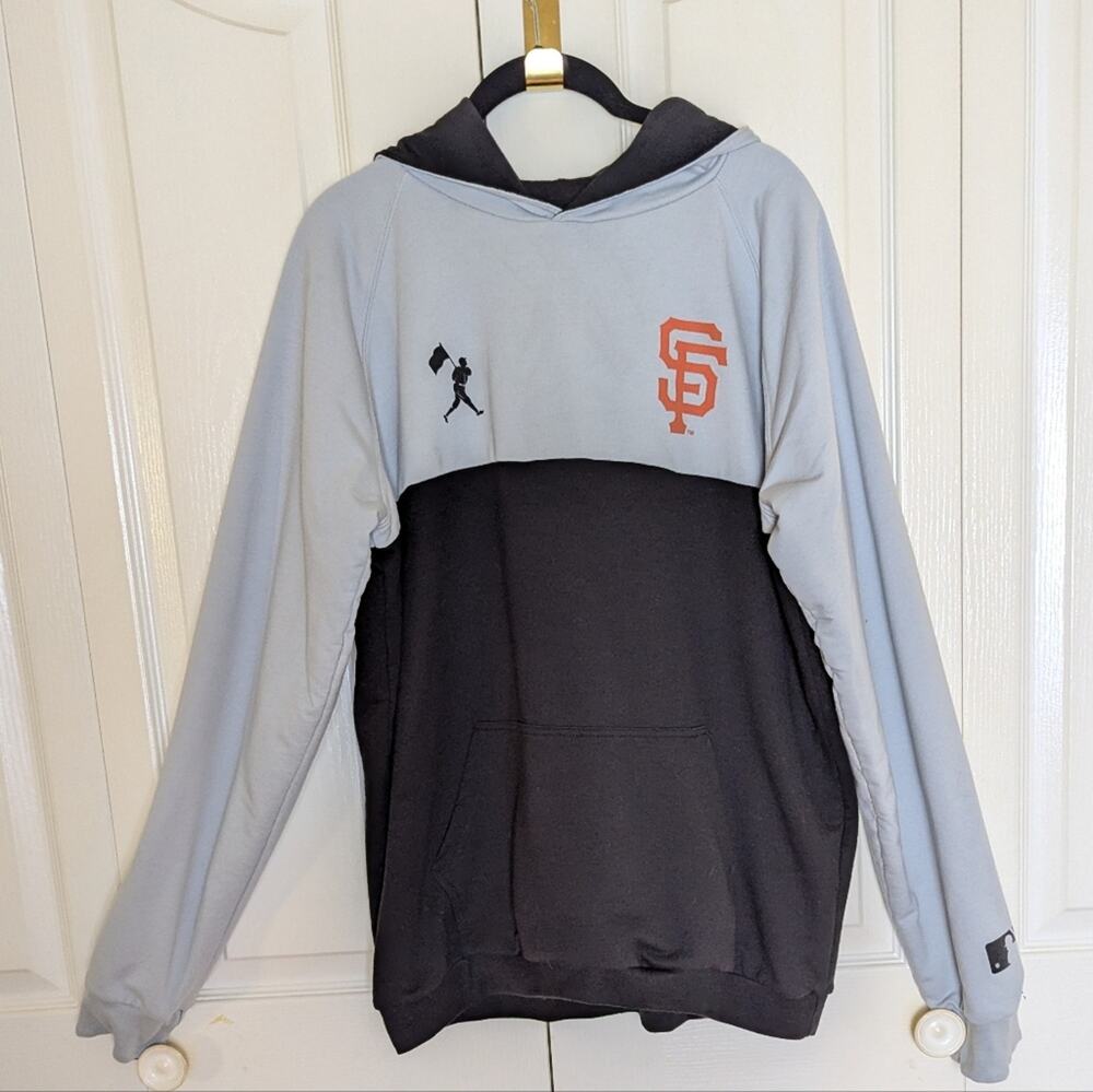 Baseballism Black San Francisco Giants Double Play Reversible Pullover Hoodie